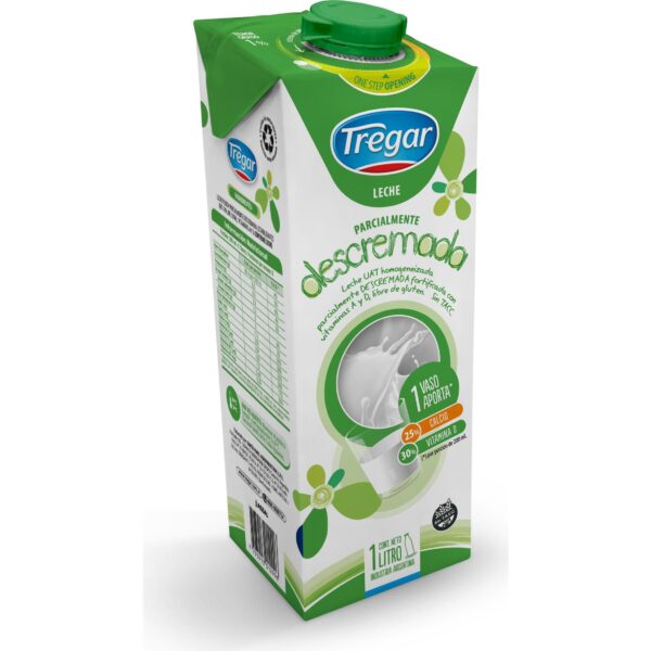 Leche Tregar Parcialmente Descremada 1% 1 L