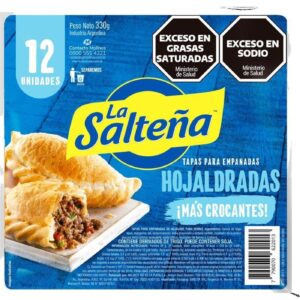 Tapas Para Empanadas La Salteña Hojaldradas Para Horno (330 g), 12 Un